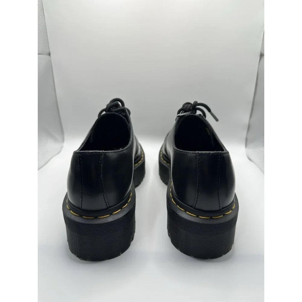 Dr.‎ Martens Oxford Shoes Womens 7 Mens 6  US 1461 Quad Black Leather Platform